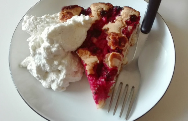 Hindbærtærte med vaniljepiskefløde